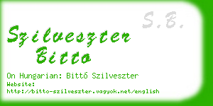 szilveszter bitto business card