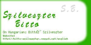 szilveszter bitto business card